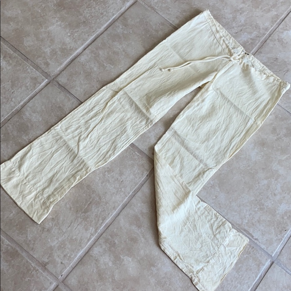 Low rise linen pants